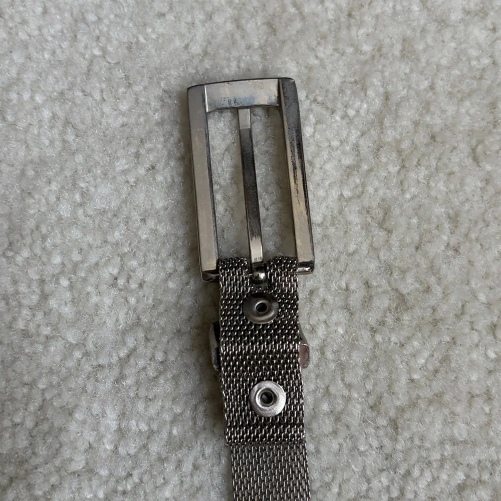 Women's Silver Mesh Belt - Classic Metal Buckle